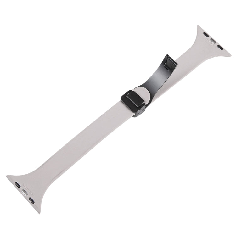 For Apple Watch 6 44mm Magnetic Buckle Slim Silicone Watch Band(Rock Grey) - Watch Bands by PMC TechLife | Online Shopping South Africa | PMC TechLife