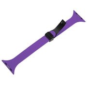 For Apple Watch 5 44mm Magnetic Buckle Slim Silicone Watch Band(Dark Purple)