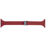 For Apple Watch 4 40mm Magnetic Buckle Slim Silicone Watch Band(Wine Red)