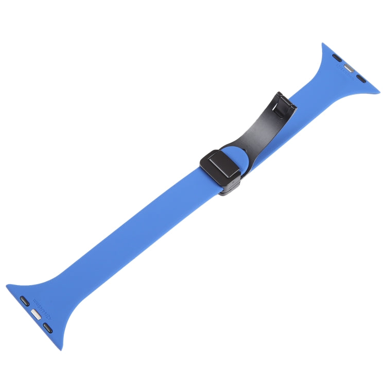 For Apple Watch 4 40mm Magnetic Buckle Slim Silicone Watch Band(Royal Blue) - Watch Bands by PMC TechLife | Online Shopping South Africa | PMC TechLife