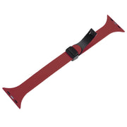 For Apple Watch 3 42mm Magnetic Buckle Slim Silicone Watch Band(Wine Red)