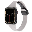For Apple Watch 3 42mm Magnetic Buckle Slim Silicone Watch Band(Rock Grey) - Watch Bands by PMC TechLife | Online Shopping South Africa | PMC TechLife