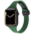 For Apple Watch 38mm Magnetic Buckle Slim Silicone Watch Band(Alfalfa Grass) - Watch Bands by PMC TechLife | Online Shopping South Africa | PMC TechLife