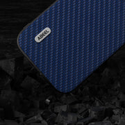 For iPhone 14 Pro Max ABEEL Carbon Fiber Texture Protective Phone Case(Dark Blue)