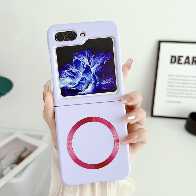For Samsung Galaxy Z Flip5 Skin Feel Magsafe Magnetic Shockproof PC Phone Case(Purple) - Galaxy Z Flip5 Cases by PMC TechLife | Online Shopping South Africa | PMC TechLife