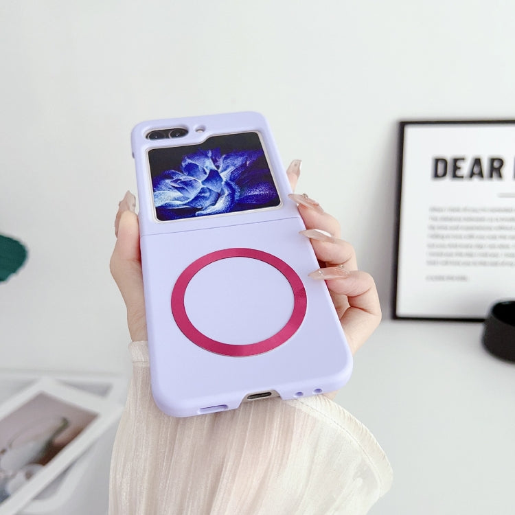 For Samsung Galaxy Z Flip5 Skin Feel Magsafe Magnetic Shockproof PC Phone Case(Purple) - Galaxy Z Flip5 Cases by PMC TechLife | Online Shopping South Africa | PMC TechLife