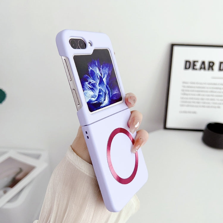 For Samsung Galaxy Z Flip5 Skin Feel Magsafe Magnetic Shockproof PC Phone Case(Purple) - Galaxy Z Flip5 Cases by PMC TechLife | Online Shopping South Africa | PMC TechLife