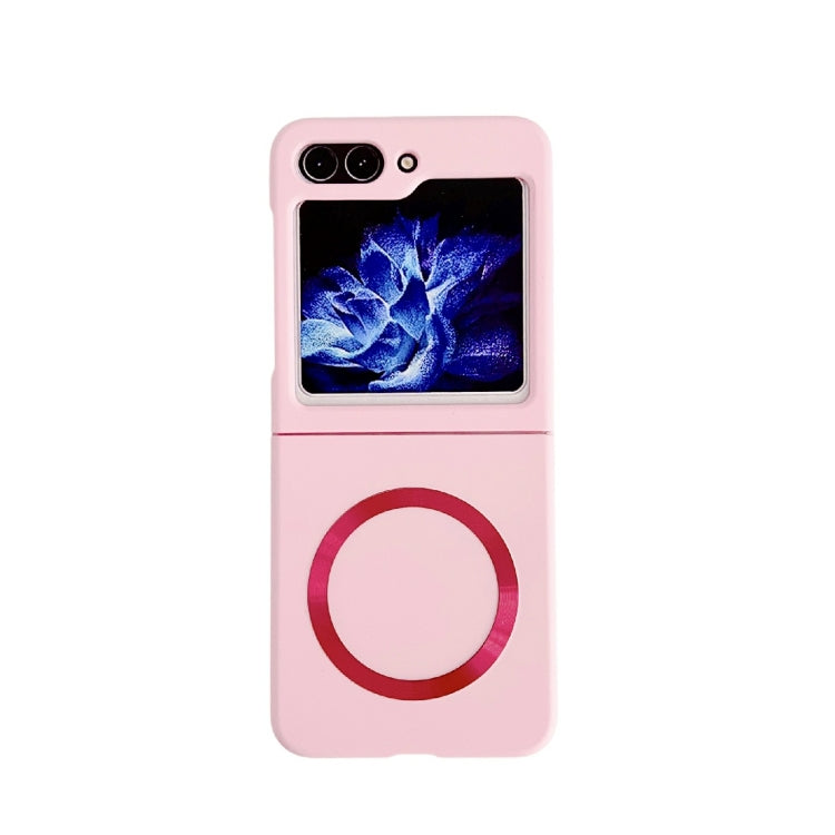 For Samsung Galaxy Z Flip5 Skin Feel Magsafe Magnetic Shockproof PC Phone Case(Pink) - Galaxy Z Flip5 Cases by PMC TechLife | Online Shopping South Africa | PMC TechLife | Buy Now Pay Later Mobicred