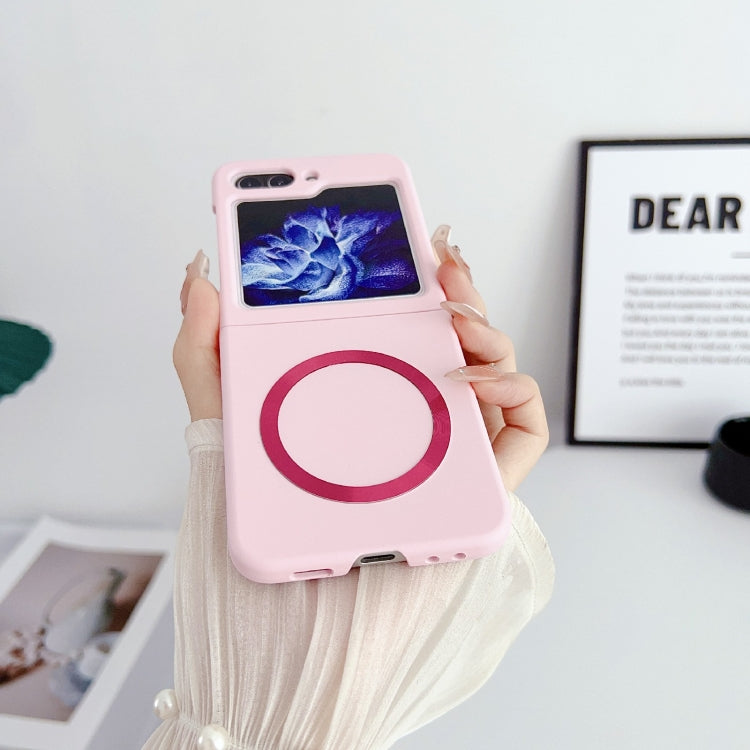 For Samsung Galaxy Z Flip5 Skin Feel Magsafe Magnetic Shockproof PC Phone Case(Pink) - Galaxy Z Flip5 Cases by PMC TechLife | Online Shopping South Africa | PMC TechLife | Buy Now Pay Later Mobicred