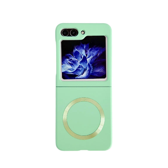 For Samsung Galaxy Z Flip5 Skin Feel Magsafe Magnetic Shockproof PC Phone Case(Green)