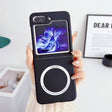 For Samsung Galaxy Z Flip5 Skin Feel Magsafe Magnetic Shockproof PC Phone Case(Black) - free shipping - PMC TechLife - Order now!