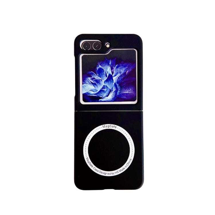 For Samsung Galaxy Z Flip5 Skin Feel Magsafe Magnetic Shockproof PC Phone Case(Black)