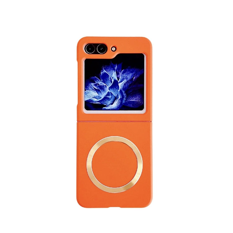 For Samsung Galaxy Z Flip5 Skin Feel Magsafe Magnetic Shockproof PC Phone Case(Orange) - Galaxy Z Flip5 Cases by PMC TechLife | Online Shopping South Africa | PMC TechLife | Buy Now Pay Later Mobicred