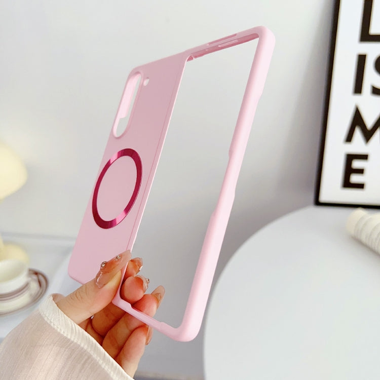 For Samsung Galaxy Z Fold5 Skin Feel Magsafe Magnetic Shockproof PC Phone Case(Pink) - Galaxy Z Fold5 Cases by PMC TechLife | Online Shopping South Africa | PMC TechLife