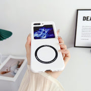 For Samsung Galaxy Z Flip5 Skin Feel Magsafe Magnetic Shockproof PC Phone Case(White)