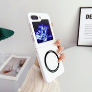 For Samsung Galaxy Z Flip5 Skin Feel Magsafe Magnetic Shockproof PC Phone Case(White)