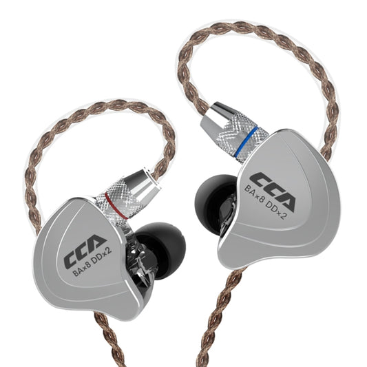CCA CCA-C10 3.5mm Gold Plated Plug Ten Unit Hybrid Wire-controlled In-ear Earphone, Type:without Mic(Charm Black) - free shipping - PMC Jewellery - Order now!