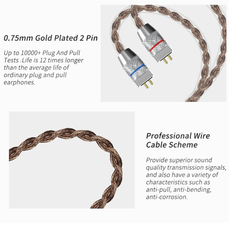 CCA CCA-C10 3.5mm Gold Plated Plug Ten Unit Hybrid Wire-controlled In-ear Earphone, Type:without Mic(Streamer Purple) - free shipping - PMC Jewellery - Order now!