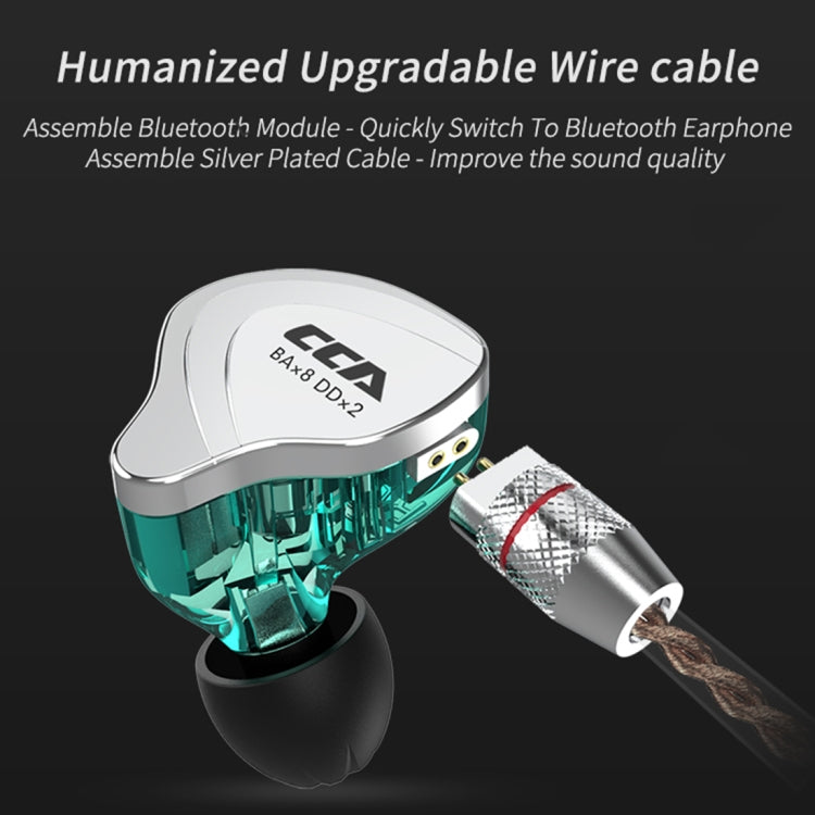 CCA CCA-C10 3.5mm Gold Plated Plug Ten Unit Hybrid Wire-controlled In-ear Earphone, Type:without Mic(Streamer Purple) - free shipping - PMC Jewellery - Order now!