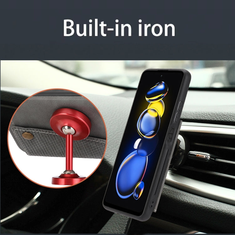 For Xiaomi Redmi Note 12 Turbo/Poco F5 Double Buckle Card Slots Magnetic Phone Case(Black) - free shipping - PMC TechLife - Order now!