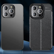 For iPhone 15 Pro Max Litchi Texture Shockproof TPU Phone Case(Blue)