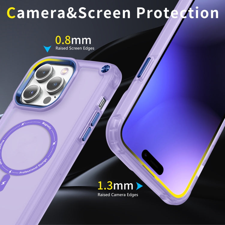 For iPhone 12 / 12 Pro Skin Feel TPU + PC MagSafe Magnetic Phone Case(Transparent Purple) - free shipping - PMC TechLife - Order now!