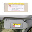 For Peugeot 308 2010-2022 Left-hand Drive Car Sun Visor Makeup Mirror Cover 98177070(Light Beige) - Sunglasses & Glasses Clips by PMC TechLife | Online Shopping South Africa | PMC TechLife
