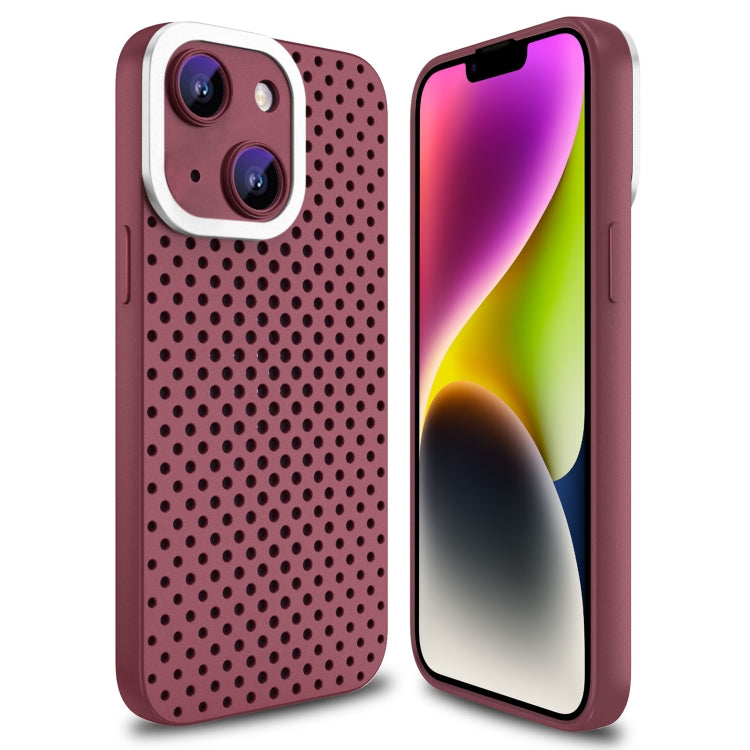 For iPhone 14 Hollow Heat Dissipation TPU Phone Case(Rose Red) - free shipping - PMC TechLife - Order now!
