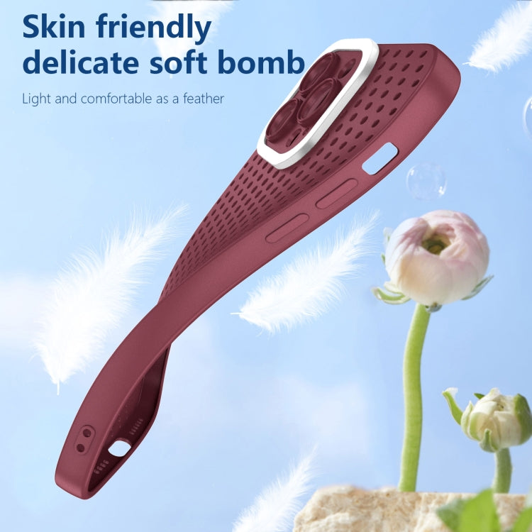 For iPhone 14 Hollow Heat Dissipation TPU Phone Case(Rose Red) - free shipping - PMC TechLife - Order now!