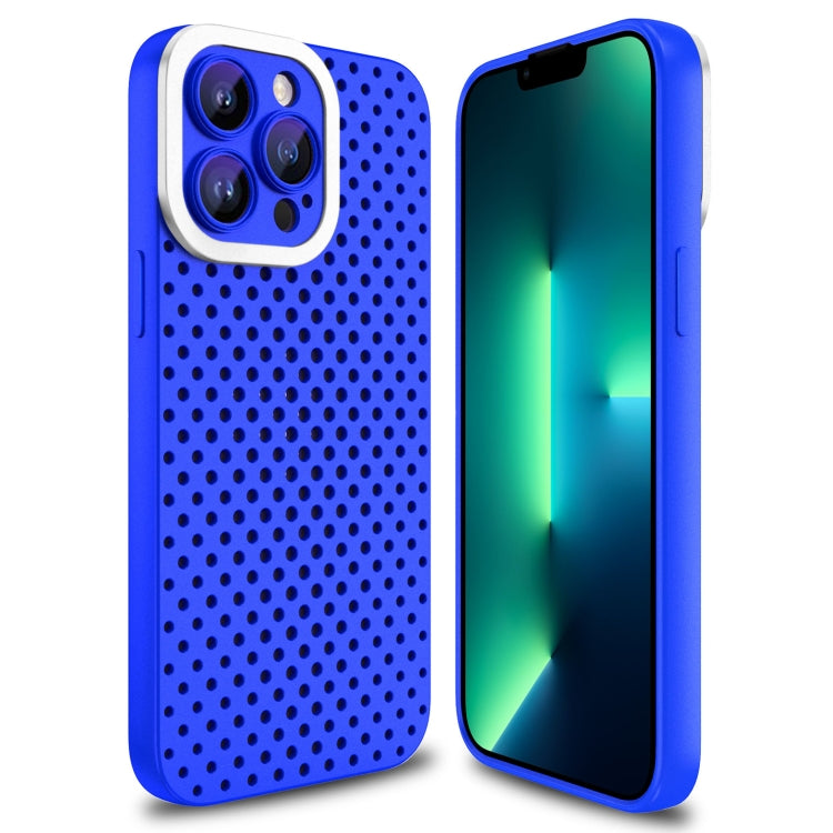 For iPhone 13 Pro Max Hollow Heat Dissipation TPU Phone Case(Blue) - free shipping - PMC TechLife - Order now!