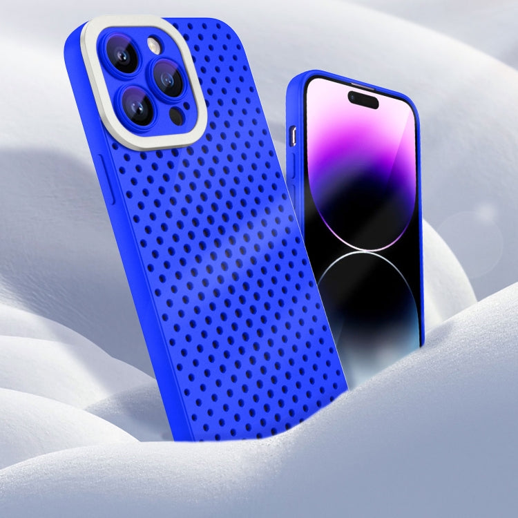 For iPhone 13 Pro Max Hollow Heat Dissipation TPU Phone Case(Blue) - free shipping - PMC TechLife - Order now!