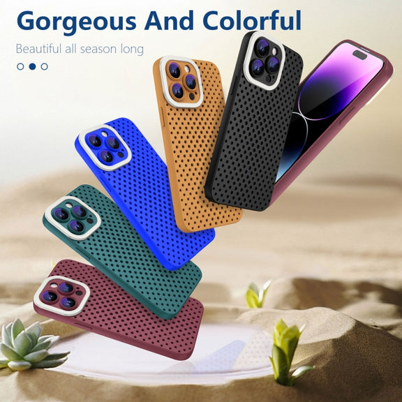 For iPhone 11 Pro Hollow Heat Dissipation TPU Phone Case(Black)