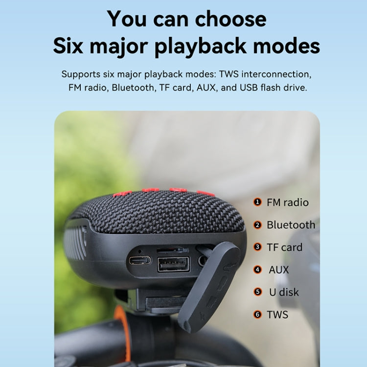 T&G TG-392 Outdoor Bicycle TWS Wireless Bluetooth IPX5 Waterproof Speaker(Blue) - free shipping - PMC TechLife - Order now!