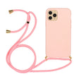 For iPhone 15 Pro Max Wheat Straw Material + TPU Phone Case with Lanyard(Pink) - free shipping - PMC TechLife - Order now!