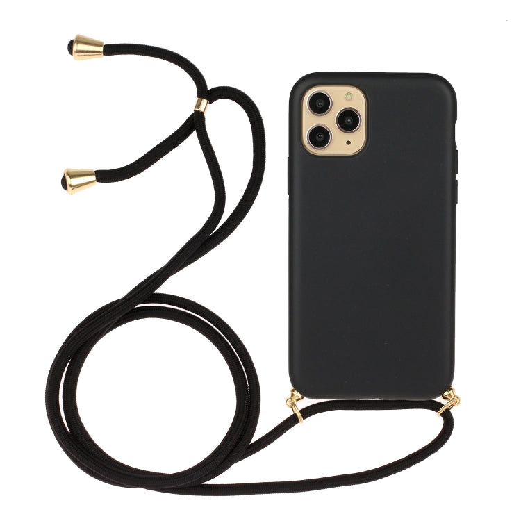 For iPhone 15 Pro Wheat Straw Material + TPU Phone Case with Lanyard(Black) - free shipping - PMC TechLife - Order now!