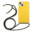 For iPhone 15 Wheat Straw Material + TPU Phone Case with Lanyard(Yellow) - free shipping - PMC TechLife - Order now!