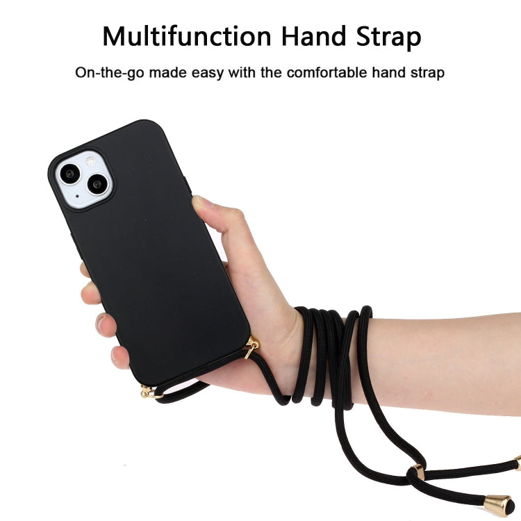For iPhone 15 Wheat Straw Material + TPU Phone Case with Lanyard(Black) - free shipping - PMC TechLife - Order now!
