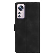 For Xiaomi 12 Pro Flower Butterfly Embossing Pattern Leather Phone Case(Black)