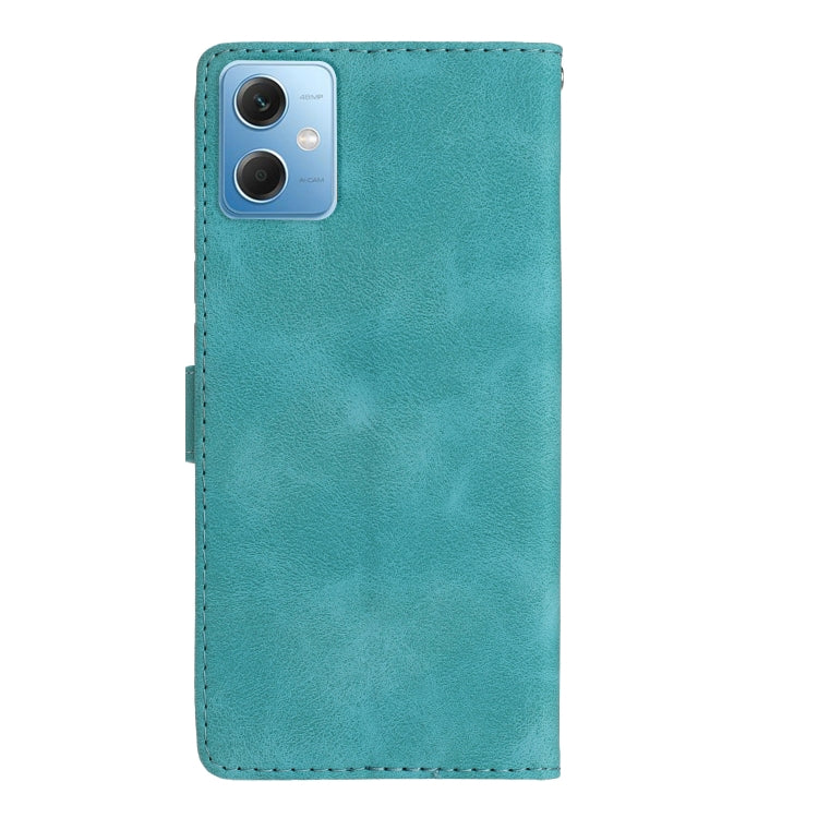 For Xiaomi Redmi Note 12 5G Flower Butterfly Embossing Pattern Leather Phone Case(Sky Blue) - free shipping - PMC TechLife - Order now!