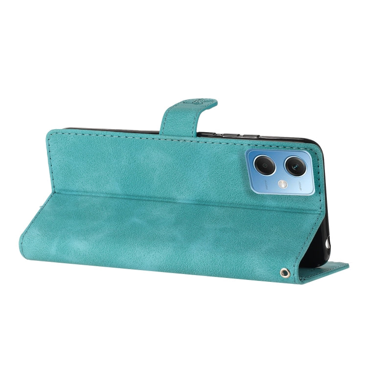 For Xiaomi Redmi Note 12 5G Flower Butterfly Embossing Pattern Leather Phone Case(Sky Blue) - free shipping - PMC TechLife - Order now!