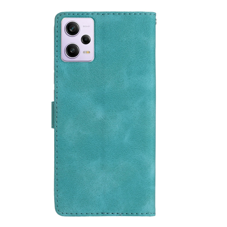 For Xiaomi Redmi Note 12 Pro 5G Flower Butterfly Embossing Pattern Leather Phone Case(Sky Blue)