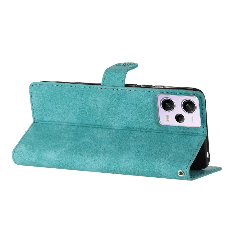 For Xiaomi Redmi Note 12 Pro 5G Flower Butterfly Embossing Pattern Leather Phone Case(Sky Blue) - free shipping - PMC TechLife - Order now!