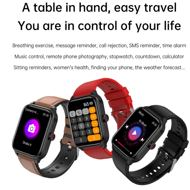 ET540 1.91 inch IP67 Water-resistant Silicone Band Smart Watch, Support ECG / Non-invasive Blood Glucose Measurement(Black)