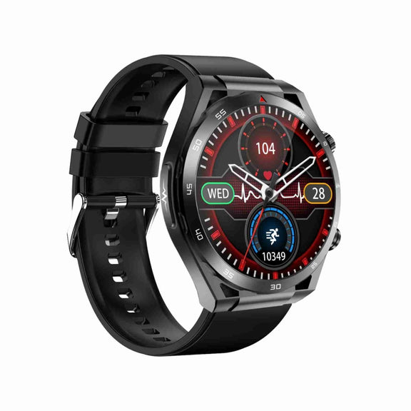 ET450 1.39 inch IP67 Water-resistant Silicone Band Smart Watch, Support ECG / Non-invasive Blood Glucose Measurement(Black)