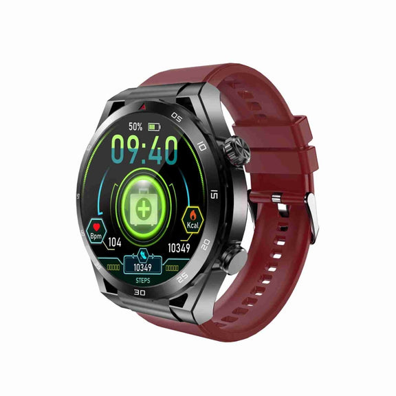 ET450 1.39 inch IP67 Water-resistant Silicone Band Smart Watch, Support ECG / Non-invasive Blood Glucose Measurement(Red)