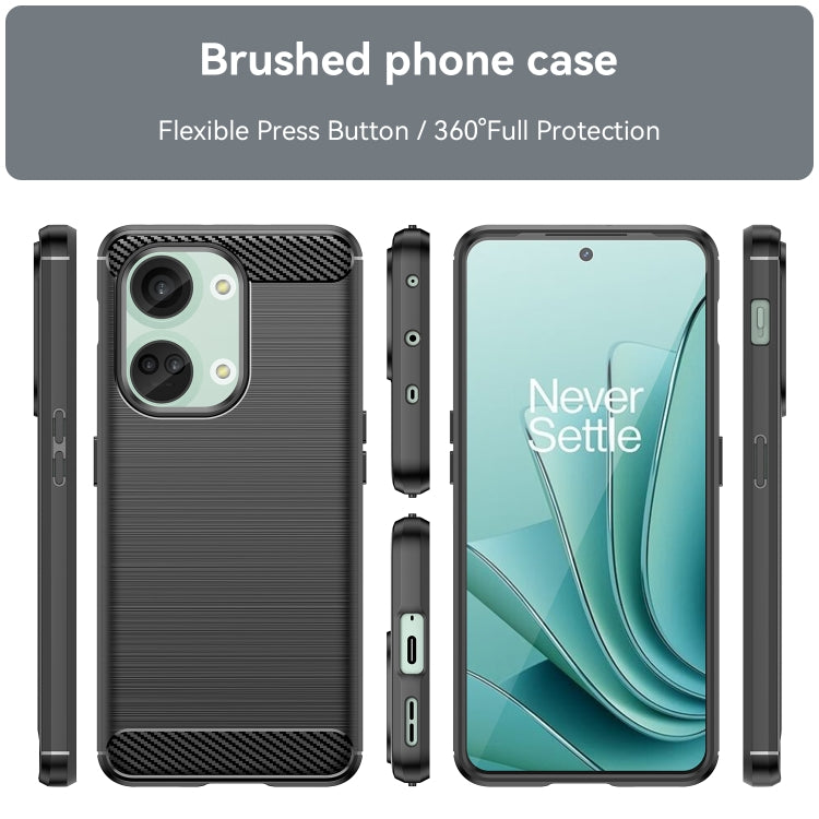 For OnePlus Nord 3 Brushed Texture Carbon Fiber TPU Phone Case(Black) - free shipping - PMC Jewellery - Order now!