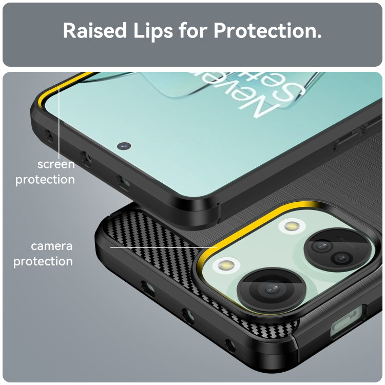 For OnePlus Nord 3 Brushed Texture Carbon Fiber TPU Phone Case(Black) - free shipping - PMC TechLife - Order now!