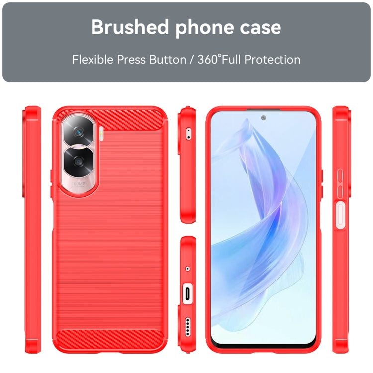 For Honor 90 / 80 Brushed Texture Carbon Fiber TPU Phone Case(Red) - free shipping - PMC TechLife - Order now!