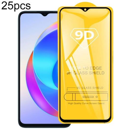 For Honor X6a / X5 Plus / X6b 25pcs 9D Full Glue Screen Tempered Glass Film - free shipping - PMC Jewellery - Order now!