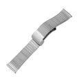 For Apple Watch 8 45mm  Magnetic Buckle Herringbone Mesh Metal Watch Band(Silver) - Watch Bands by PMC TechLife | Online Shopping South Africa | PMC TechLife